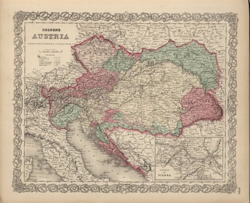 Austria Hungry Historic Map 