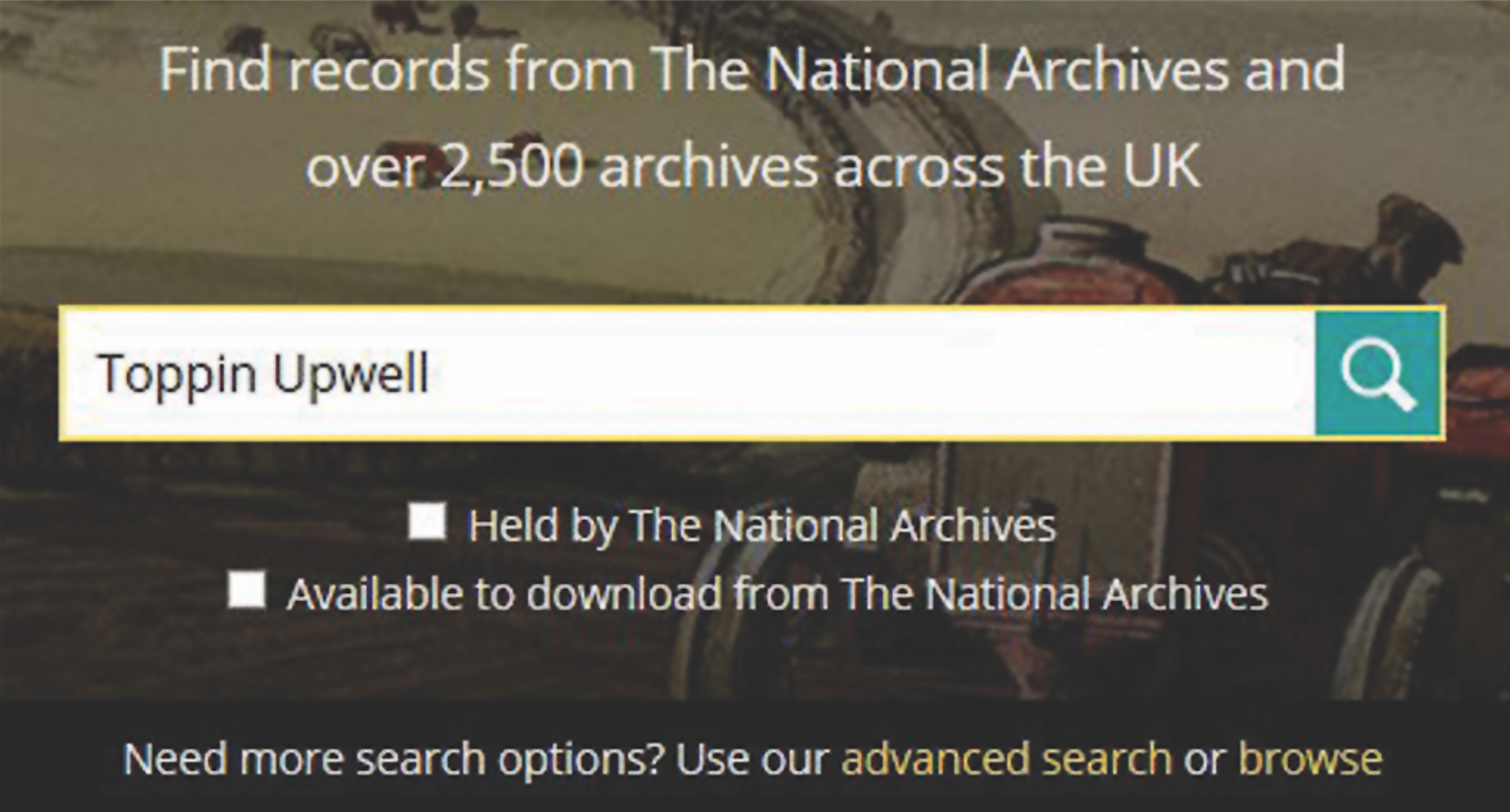 Discovery Catalog UK National Archives United Kingdom Records