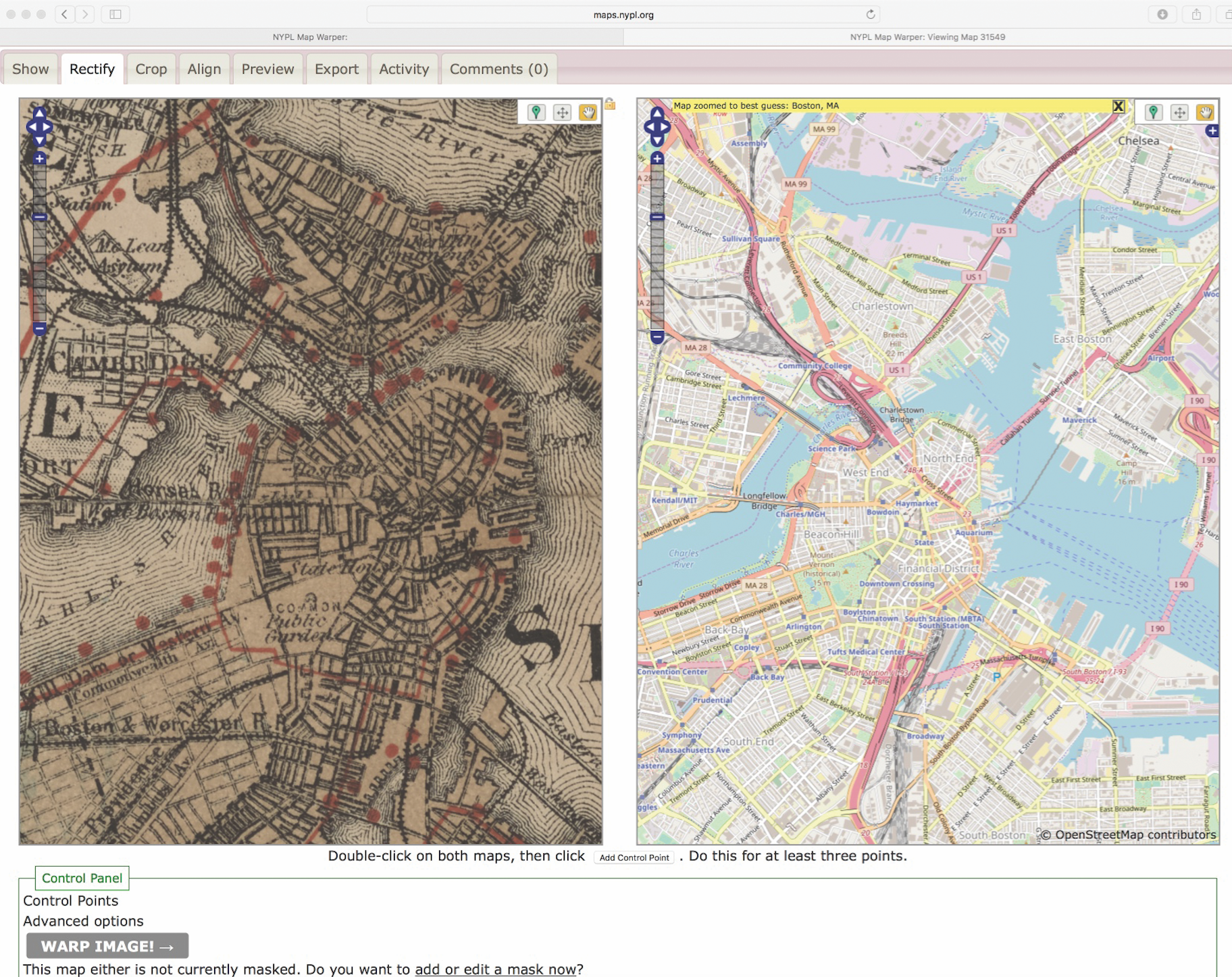 NYPL Map Warper how-to old maps