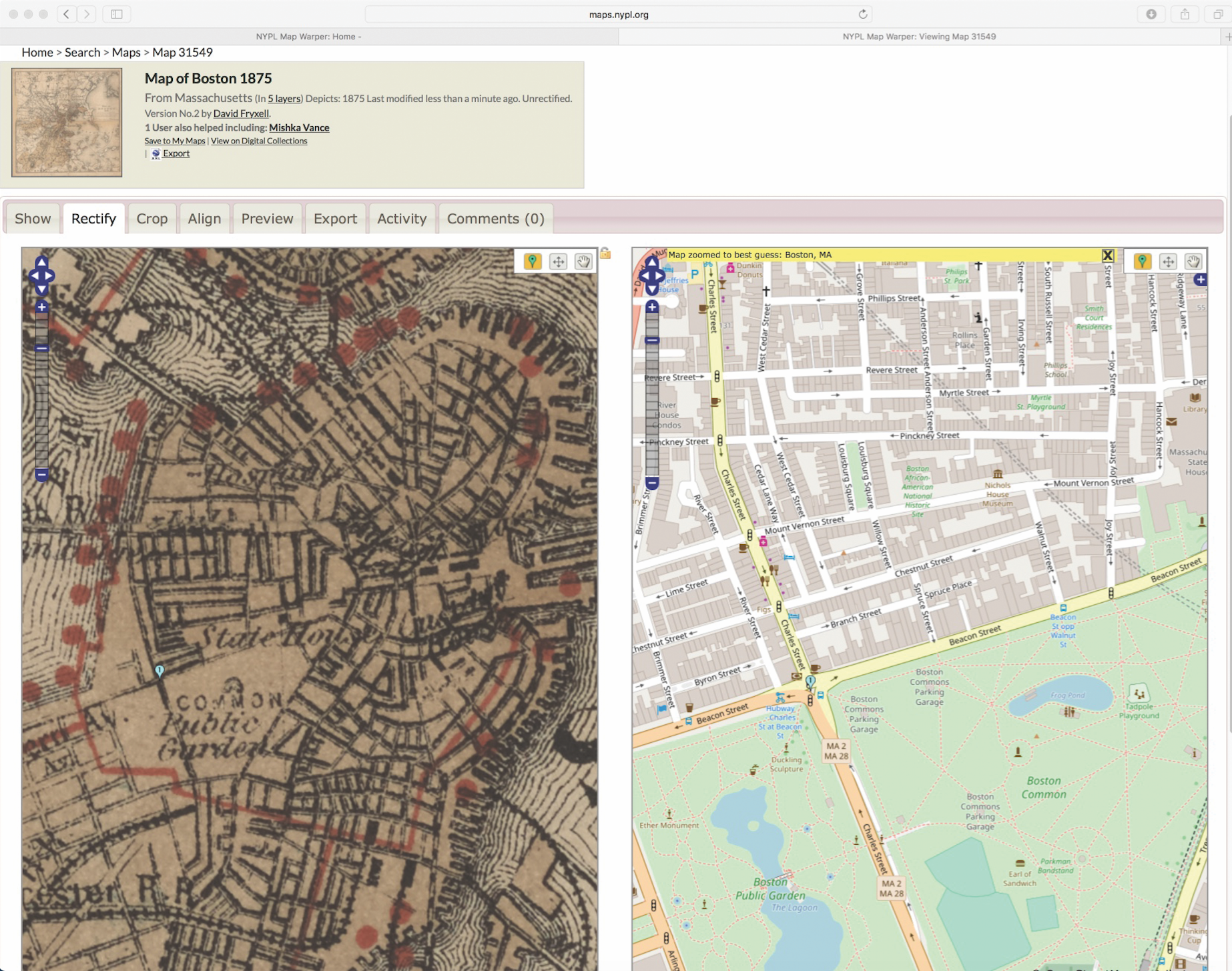 NYPL Map Warper how-to old maps