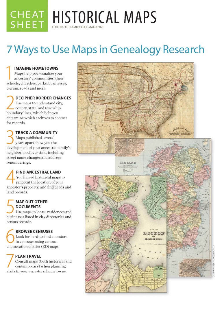 Historical Maps Cheat Sheet