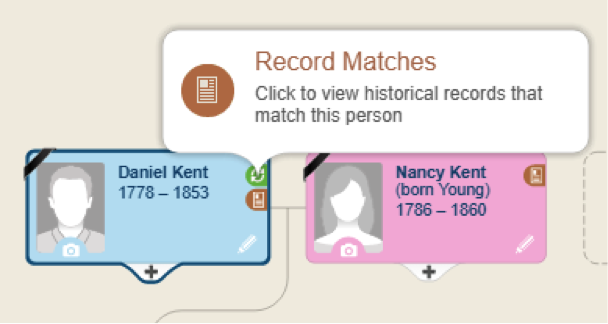 MyHeritage hints example