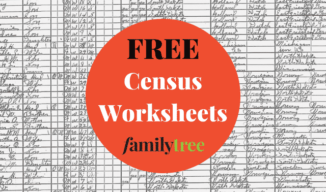 Free Census Worksheets