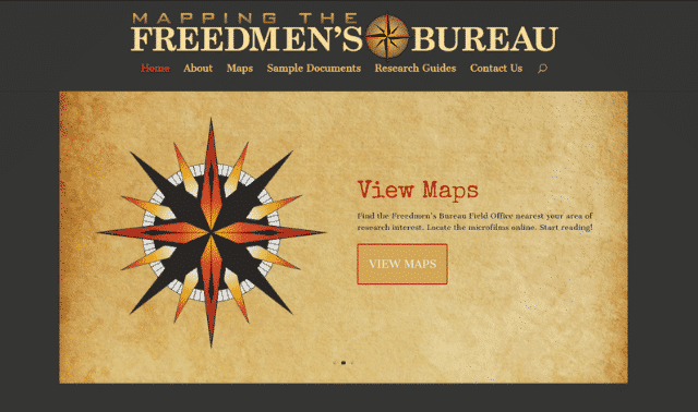 Mapping the Freedmen's Bureau Website Overview