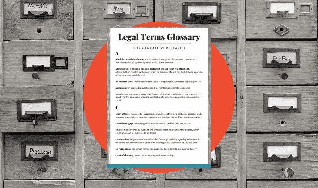 Legal Terms Glossary for Genealogy Research Free Download
