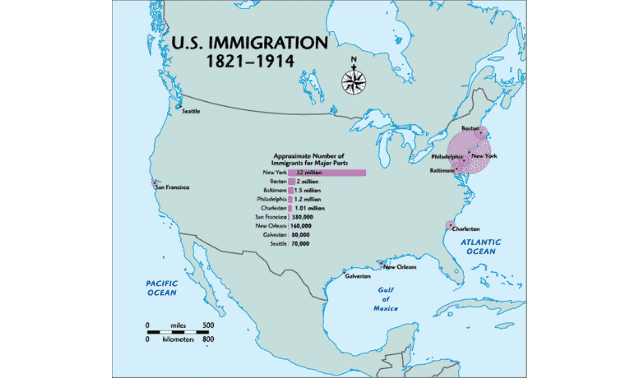 Us Immigration Ports Map 