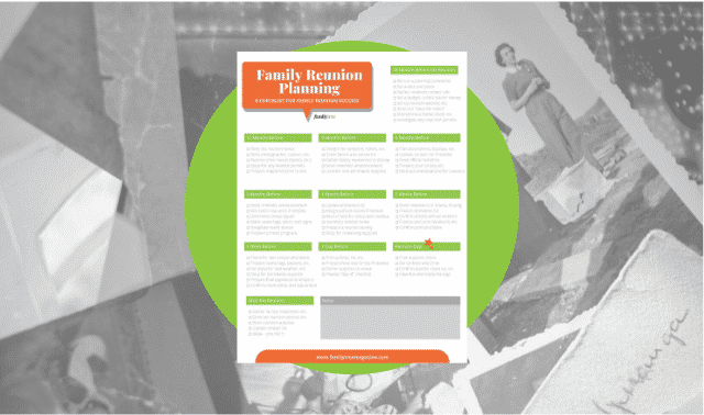 Family Reunion Planning Checklist Free Download