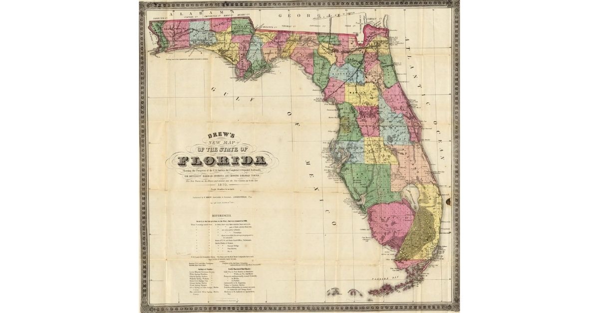 Map of Hillsborough County, Florida, 1882 - History & Genealogy Records of Hillsborough  County - Digital Collections