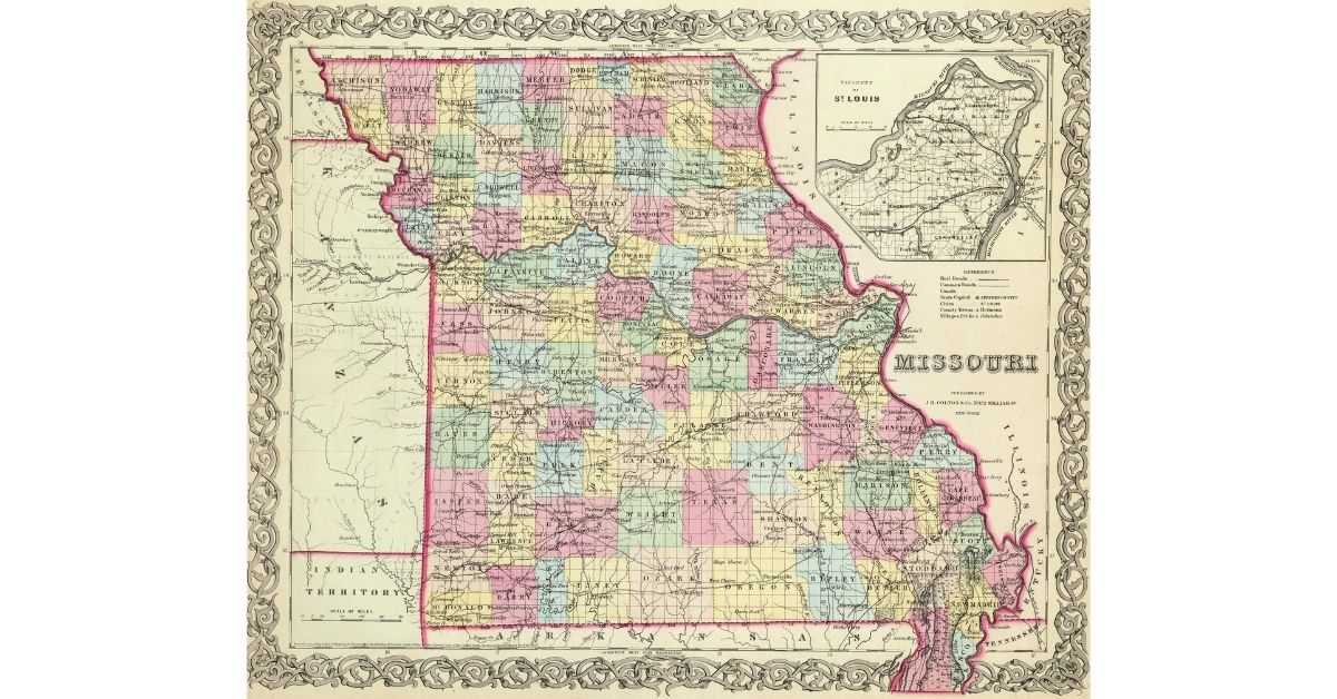 Historic map of Missouri
