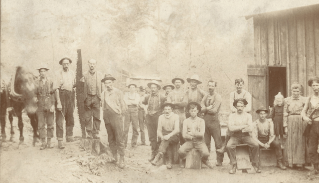Vintage photo of loggers.