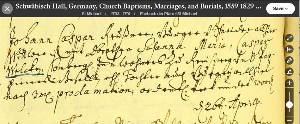 Screenshot of handwritten document in Ancestry.com's record viewer in web browser