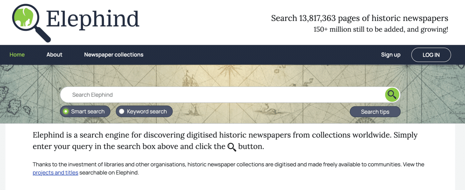 Elephind 2.0: Search Free Newspaper Collections on Elephind - Family ...
